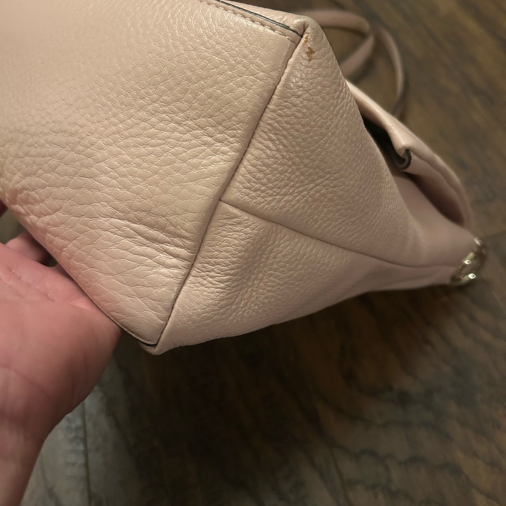 Vince Camuto Chic Plum Flap Snap Leather Crossbody Bag in Cameo Rose - Picture 4 of 12